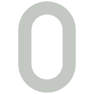 Zelf -adhesief huisnummer "0" - 40 mm grijs
