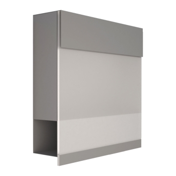 Brievenbus Manhattan Special White in Grijs Metallic