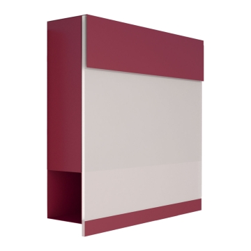 Brievenbus Manhattan Special White in Rood 