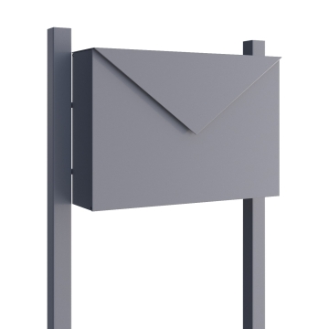 Vrijstaande brievenbus Letter Grijs Metallic