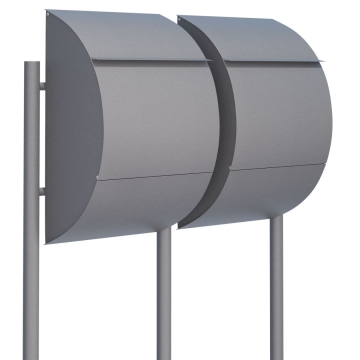 Postkastsysteem Jumbo voor twee Grijs Mettallic