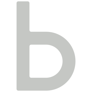 Zelf -adhesief huisnummer "b" - 76 mm in lichtgrijs