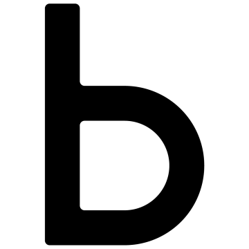 Zelf -adhesive huisnummer "b" - 76 mm in zwart