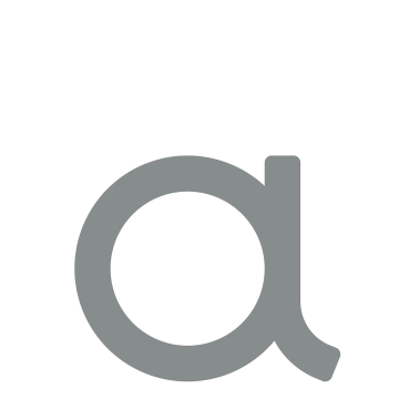 Brief modern 'a' ' - 152 mm in grijs metallic