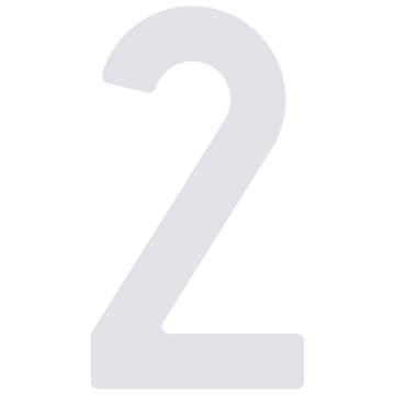 Zelf -adhesief huisnummer "2" - 40 mm in wit
