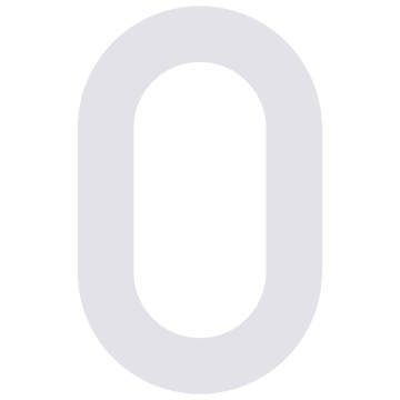 Zelf -adhesief huisnummer "0" - 40 mm in wit