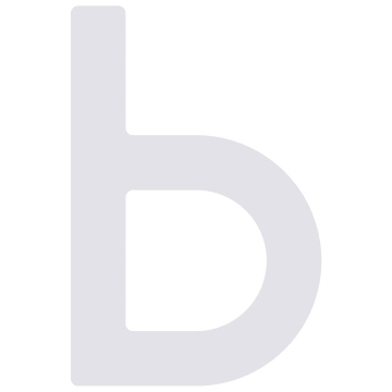 Zelf -adhesief brief "b" - 40 mm in Wit