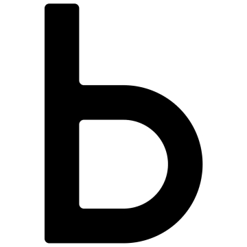 Zelf -adhesief brief "b" - 40 mm in Zwart