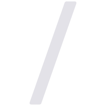 Zelf -adhesive huisnummer "slash" - 40 mm in wit