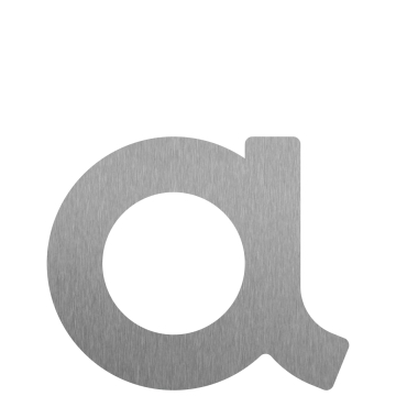 Zelf -adhesief huisnummer "a" - 76 mm RVS
