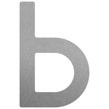 Zelf -adhesief huisnummer "b" - 76 mm RVS