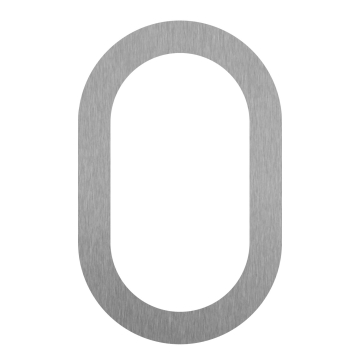 Modern House Number '' '0' ' - 200 mm in RVS