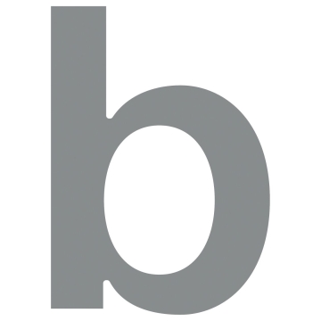 Huisnummer ''b'' Grijs Mettallic