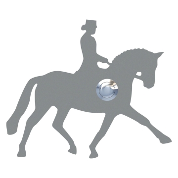 Deurbel dressuurpaard Grijs Mettallic