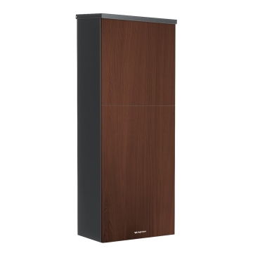 Pakketbox Nepi met houtdecor Grijs | met achteruitname