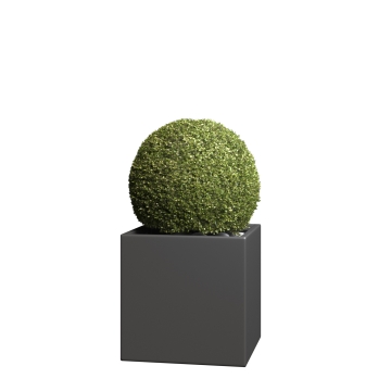 Bloempot Kubus Medium in Antraciet