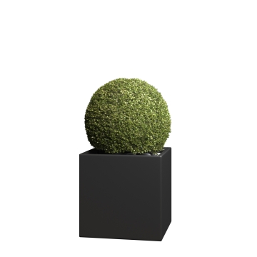 Bloempot Kubus Medium in Zwart