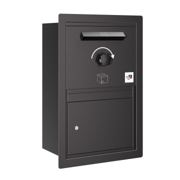 Pakketbrievenbus Koblenz - maat L in Zwart | Inbouwmontage