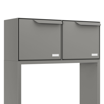 Brievenbus unit met pakketvak Rotterdam for Two in Grijs metallic