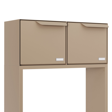 Brievenbus unit met pakketvak Rotterdam for Two in Beige