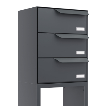Brievenbus unit Rotterdam for Three in Antraciet