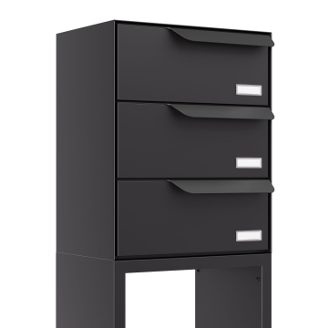 Brievenbus unit Rotterdam for Three in Zwart