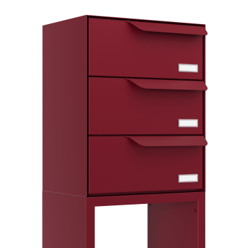 Brievenbus unit Rotterdam for Three in Rood