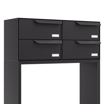 Brievenbus unit Rotterdam for Four in Zwart