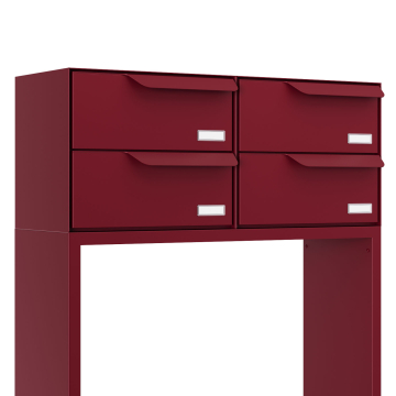 Brievenbus unit Rotterdam for Four in Rood
