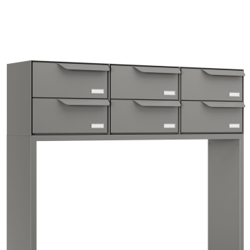 Brievenbus unit Rotterdam for Six H in Grijs metallic