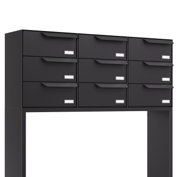 Brievenbus unit Rotterdam for Nine in Zwart