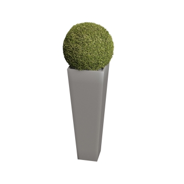 Bloempot Skinny Vase Medium in Grijs Mettallic
