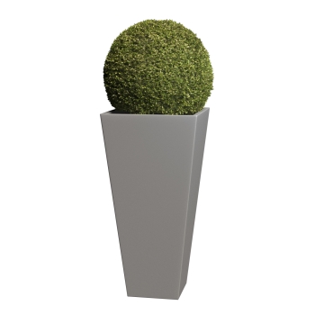 Bloempot Vase Medium in Grijs Mettallic