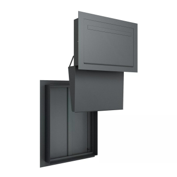 Pakketbrievenbus Windsor - maat L in Antraciet | Verwijdering vanaf de achterkant