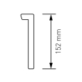 Modern huisnummer '' '1' ' - 152 mm in zwart thumbnail