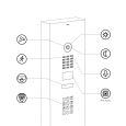 Intercomsysteem met standaard en Keypad module Smart Doorbird D1101KV  in antraciet thumbnail