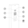 Intercomsysteem met standaard inclusief bodemplaat Smart for Two Doorbird D1102V  in RVS-look thumbnail