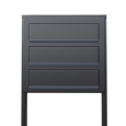 Postkastsysteem Cube voor drie Antraciet thumbnail