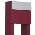 Vrijstaande brievenbus Molto Rood met RVS inwerpklep thumbnail