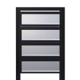 Postkastsysteem Stairs voor vier Zwart met RVS inwerpklep thumbnail