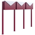 Postkastsysteem Letter voor drie Rood met RVS inwerpklep thumbnail