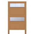 Postkastsysteem Elegance voor twee Okerbruin met RVS inwerpklep thumbnail