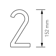 Zelf -adhesief huisnummer "2" - 152 mm in antraciet thumbnail
