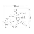Deurbel dressuurpaard Zwart thumbnail