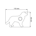Deurbel Hond ''Baloe'' Rood thumbnail