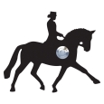 Deurbel dressuurpaard Zwart thumbnail
