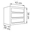 Postkastsysteem Cube voor drie Grijs Metallic met RVS inwerpklep thumbnail