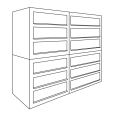 Postkastsysteem Cube voor drie Grijs Metallic met RVS inwerpklep thumbnail