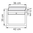 Postkastsysteem Elegance voor twee Okerbruin met RVS inwerpklep thumbnail