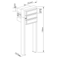 Postkastsysteem Stairs voor drie Wit met RVS inwerpklep thumbnail
